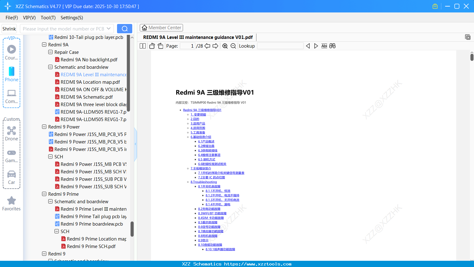 Xiaomi REDMI 9A Level III Maintenance Guidance V01